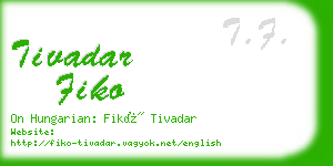 tivadar fiko business card